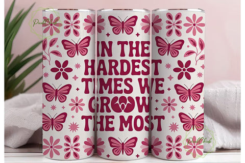 Inspirational Butterfly 20oz Tumbler Sublimation PixelChick 