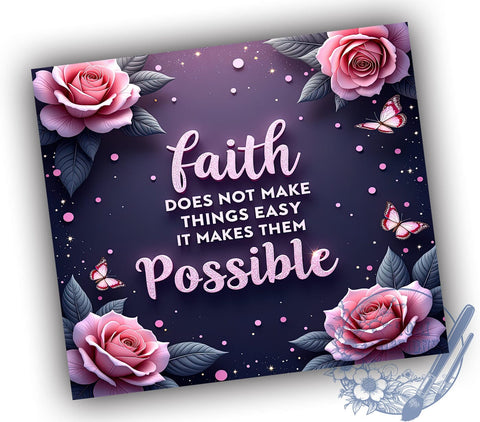 Inspirational Faith Bible Tumbler, Faith Tumbler, Christian Quote Cup, Inspirational Design, Bible Verse Drinkware, Sublimation Wrap, Encouraging Gift, Religious Motivational Tumbler Sublimation ToriDesigns 