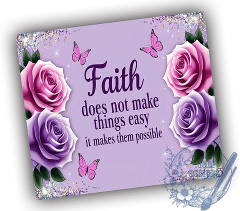 Inspirational Faith Bible Tumbler, Faith Tumbler, Christian Quote Cup, Inspirational Design, Bible Verse Drinkware, Sublimation Wrap, Encouraging Gift, Religious Motivational Tumbler Sublimation ToriDesigns 