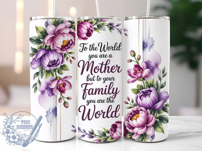 Inspirational Loving Mom Tumbler, Family Quotes, Loving Mom, Inspirational Wrap, Sublimation Art, 20oz Tumbler, Elegant Design Sublimation ToriDesigns 
