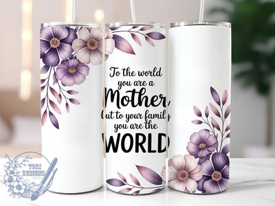 Inspirational Loving Mom Tumbler, Family Quotes, Loving Mom, Inspirational Wrap, Sublimation Art, 20oz Tumbler, Elegant Design Sublimation ToriDesigns 