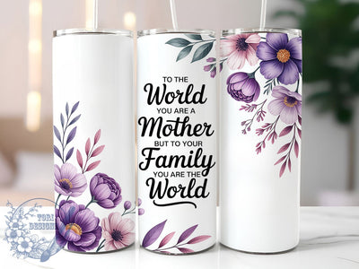 Inspirational Loving Mom Tumbler, Family Quotes, Loving Mom, Inspirational Wrap, Sublimation Art, 20oz Tumbler, Elegant Design Sublimation ToriDesigns 