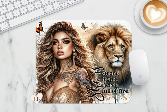 Inspirational Mouse Pad - Strong Woman Mousepad Sublimation Sublimation BijouBay 
