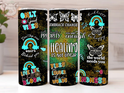Inspirational Positive Affirmation 20oz Tumbler Png, Straight & Tapered Tumbler Png, Inspirational Tumbler Png, Digital Download PNG Sublimation Lara' s Designs 