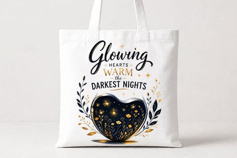 Inspirational Quote PNG Glowing Hearts Encouragement Sublimation Design SVG BillahCrafts 