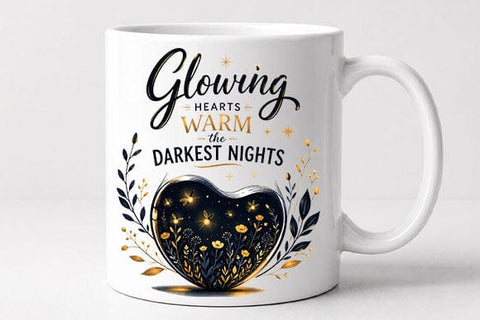 Inspirational Quote PNG Glowing Hearts Encouragement Sublimation Design SVG BillahCrafts 