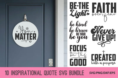 Inspirational Quote SVG Bundle SVG Rupkotha 