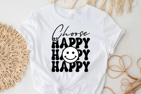 Inspirational Quote T-shirt, Choose happy SVG FiveStarCrafting 