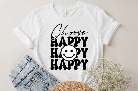 Inspirational Quote T-shirt, Choose happy SVG FiveStarCrafting 