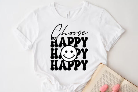 Inspirational Quote T-shirt, Choose happy SVG FiveStarCrafting 