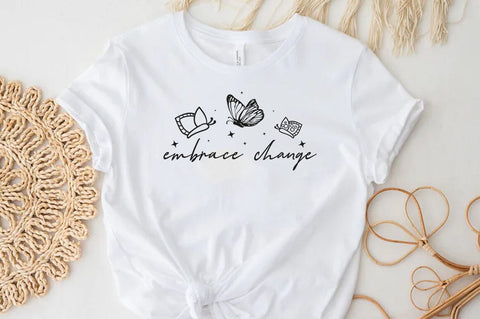 Inspirational Quote T-shirt, Embrace change SVG FiveStarCrafting 