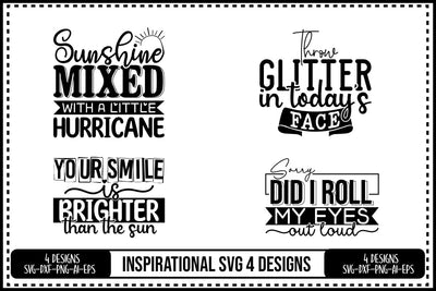 Inspirational Quotes Svg 4 Designs SVG shah alam 