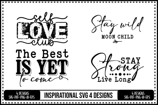 Inspirational Quotes Svg 4 Designs SVG shah alam 