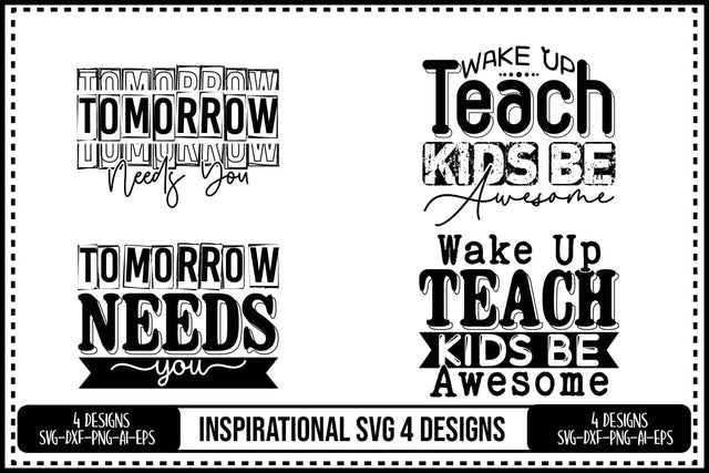 Inspirational Quotes Svg 4 Designs SVG shah alam 