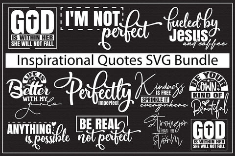 Inspirational Quotes SVG Bundle Digital Pattern orpitasn 