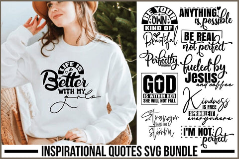 Inspirational Quotes SVG Bundle Digital Pattern orpitasn 