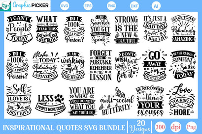 Inspirational Quotes SVG Bundle, Motivational Quotes SVG Bundle, SVGs,Quotes and Sayings,Food & Drink,On Sale, Print & Cut SVG DesignPlante 503 