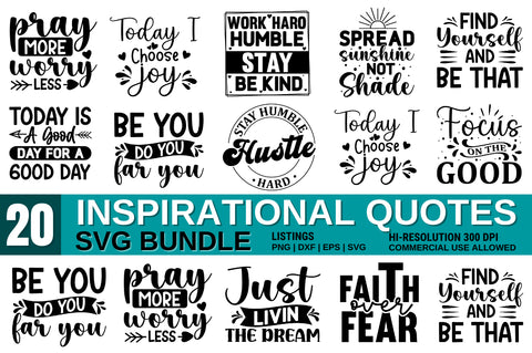 Inspirational Quotes Svg Bundle SVG Designangry 