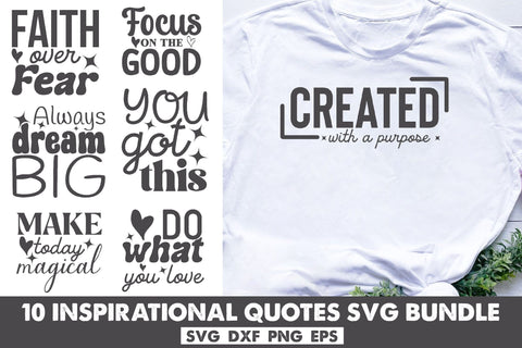 Inspirational quotes SVG Bundle SVG Rupkotha 