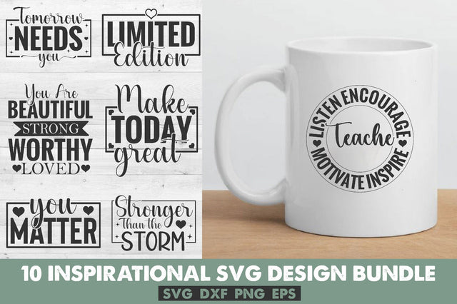 Inspirational quotes SVG Bundle SVG Rupkotha 