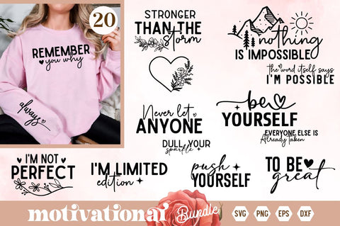 Inspirational sleeve SVG bundle collection, Motivational designs Bundle, Motivational sleeve svg Bundle SVG Regulrcrative 