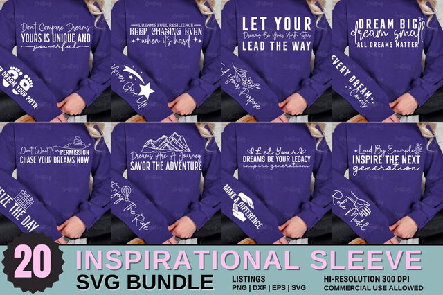 Inspirational Sleeve SVG Bundle SVG Designangry 