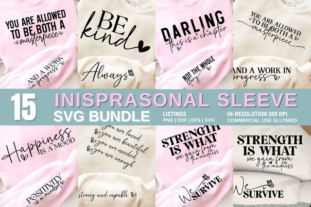 Inspirational sleeve SVG Design Bundle SVG Designangry 
