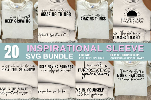 Inspirational sleeve SVG Design Bundle SVG Designangry 