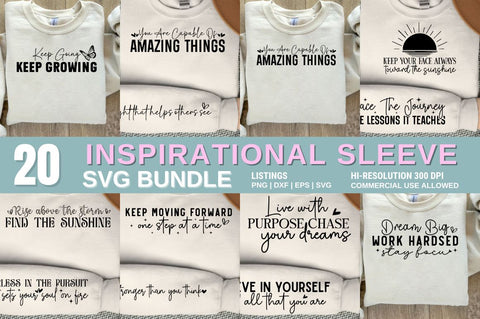 Inspirational sleeve SVG Design Bundle SVG Designangry 