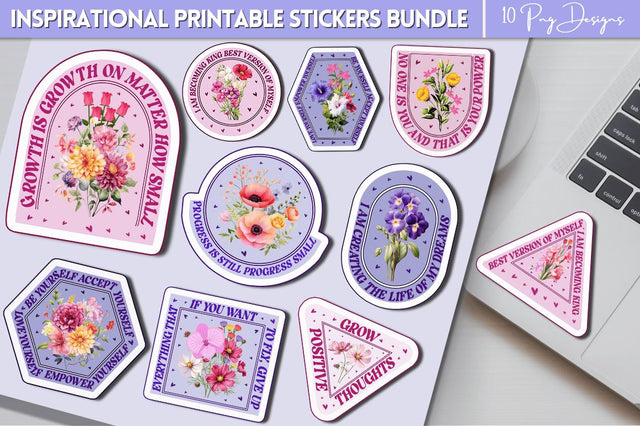 Inspirational Sticker Bundle Sublimation Regulrcrative 