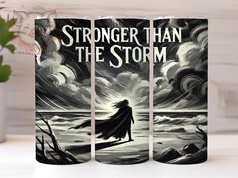 Inspirational Stormy Beach Tumbler, Stormy Beach Tumbler, Inspirational Quote, 20oz Wrap, Resilience Theme, Ocean Sublimation, Motivational Drinkware, Nature Gift Sublimation Lara' s Designs 