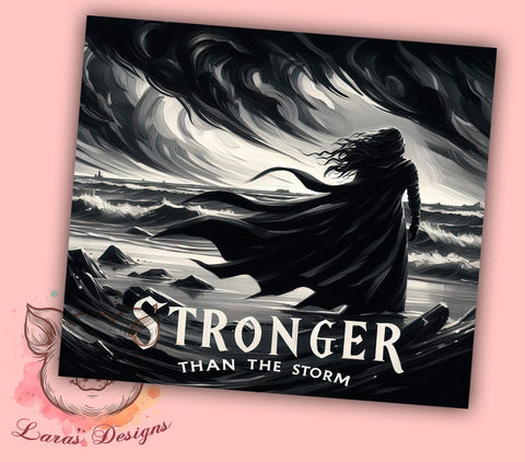 Inspirational Stormy Beach Tumbler, Stormy Beach Tumbler, Inspirational Quote, 20oz Wrap, Resilience Theme, Ocean Sublimation, Motivational Drinkware, Nature Gift Sublimation Lara' s Designs 
