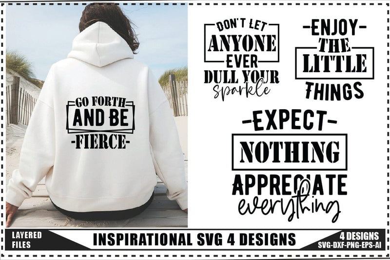 Inspirational Svg 4 Designs, Inspirational Quotes Svg SVG shah alam 