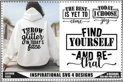 Inspirational Svg 4 Designs, Inspirational Quotes Svg SVG shah alam 
