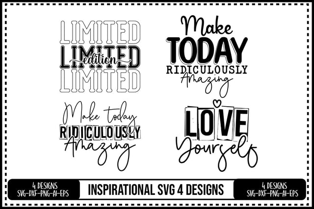 Inspirational Svg 4 Designs, Self Love Svg SVG shah alam 