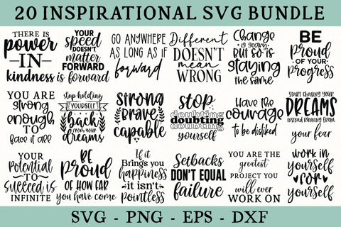 Inspirational SVG Bundle SVG Crafty Ideas 