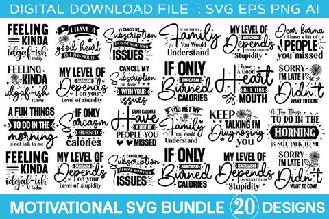 Inspirational SVG Bundle,90 Designs, Motivational Quotes SVG,SVGs,Quotes and Sayings,Food & Drink,On Sale, Print & Cut SVG designmaster24 