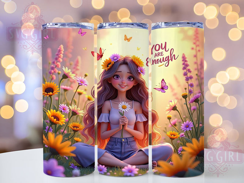 Inspirational Tumbler, Positive Quote, Sunflower Design, 20oz PNG, Motivational Drinkware, Sublimation Art, Digital Download Sublimation SvggirlplusArt 