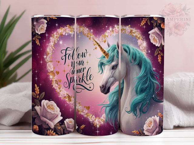 Inspirational Unicorn 20oz Tumbler Wrap PNG, Unicorn Tumbler Png, Straight & Tapered Tumbler Wrap, Instant Digital Download Sublimation Li Zamperini 