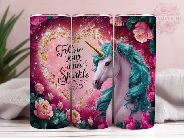 Inspirational Unicorn 20oz Tumbler Wrap PNG, Unicorn Tumbler Png, Straight & Tapered Tumbler Wrap, Instant Digital Download Sublimation Li Zamperini 