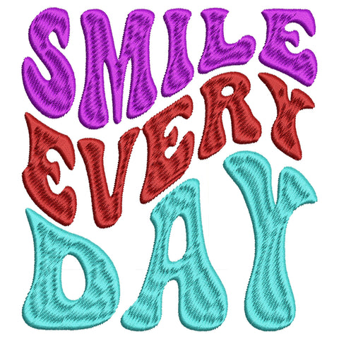 Inspirational Wavy Embroidery Designs Bundle - 15 Designs, Inspirational Sayings Embroidery, Inspirational Quotes Embroidery Files Embroidery/Applique DESIGNS HappyDesignStudio 