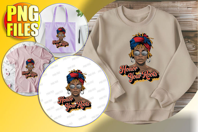 Inspirational Woman PNG Clipart Design Sublimation afrosvg 