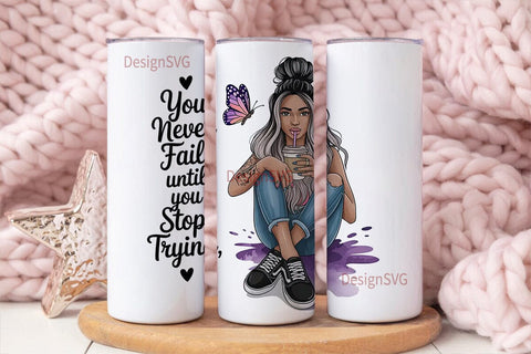 Inspirational Woman Tumbler Wrap Sublimation DesignSVG 