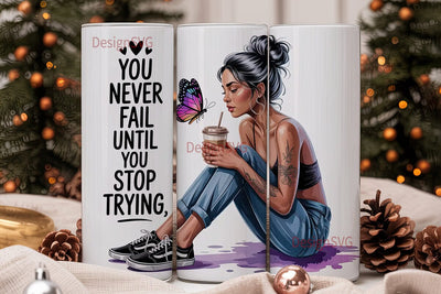 Inspirational Woman Tumbler Wrap Sublimation DesignSVG 
