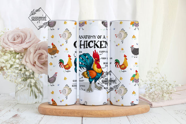 Inspire Chicken Anatomy Tumbler 20 Oz, Chicken Lovers Tumbler Gifts, Farmer Gifts For Men Women, Design Straight & Tapered Tumbler PNG, Digital Download Sublimation sassyprint 