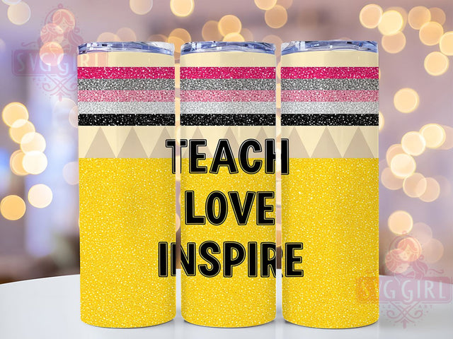 Inspired Educator Quote Tumbler Wrap, Educator Quote Design, Teacher Motivation Gift, Classroom Love Theme, Teaching Spirit Gift, Education Quote Art, Teacher Passion Present Sublimation SvggirlplusArt 