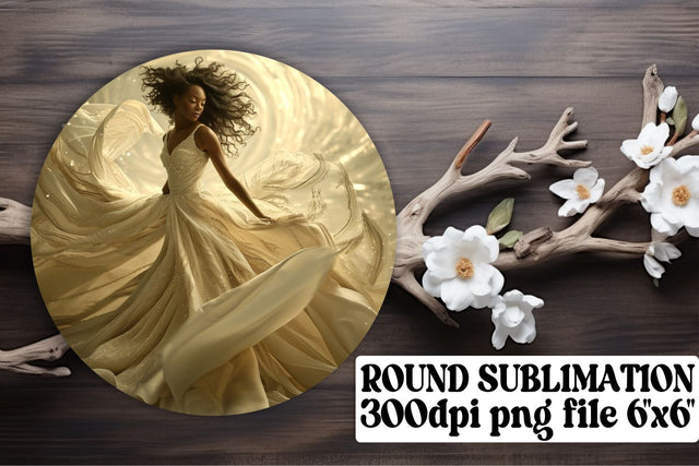 Inspiring Afro American Round Decor Sublimation afrosvg 