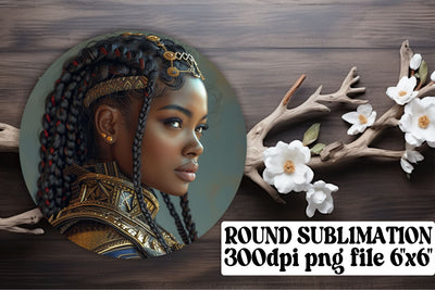 Inspiring Afro American Round Decor Sublimation afrosvg 