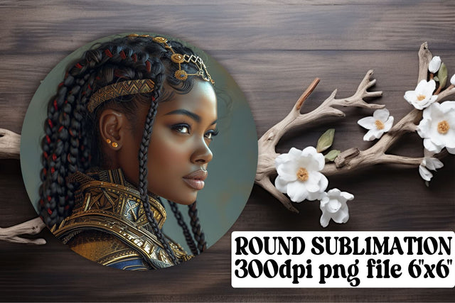 Inspiring Afro American Round Decor Sublimation afrosvg 