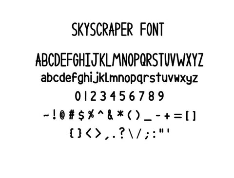Inspiring Skyscraper Font OTF TTF, A Bold Tall Display Font for Big Dreams & Bold Statements Font Sarahs Artistic Studio 